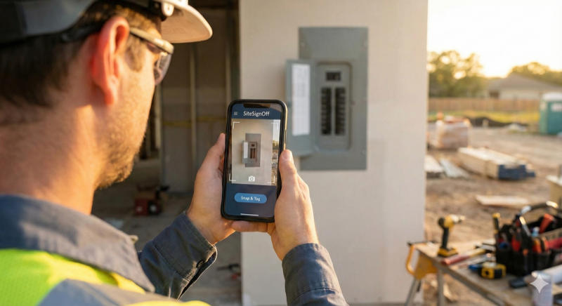 Screenshot showing photo capture with GPS and timestamp